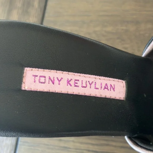 Tony Keuylian Retro hot LA Glam Heels Retro Trendy Bling Platform Sz 6 narrow - Picture 3 of 17